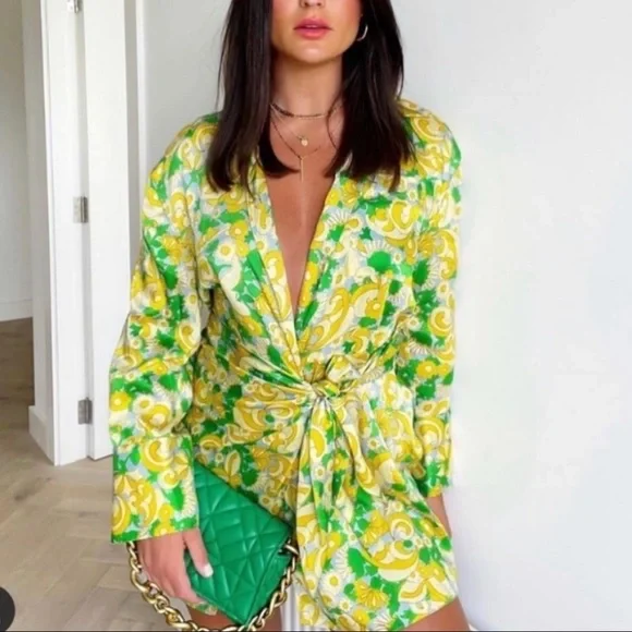 Zara Dresses Zara Floral Print Wrap Dress Poshmark